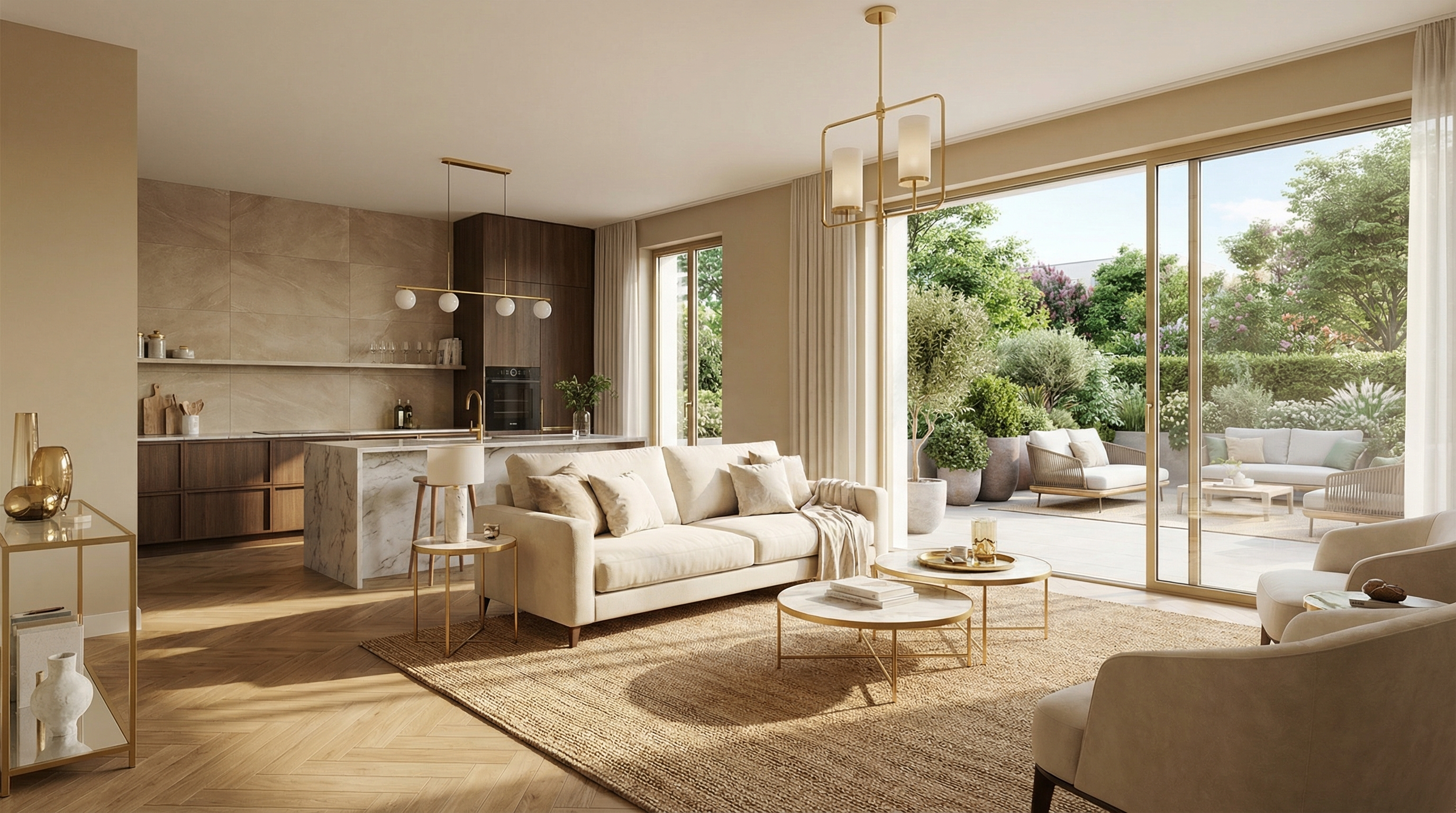 Erdgeschoss-Wohnung Seelinie 11 — Sitzplatz und Terrassenzugang