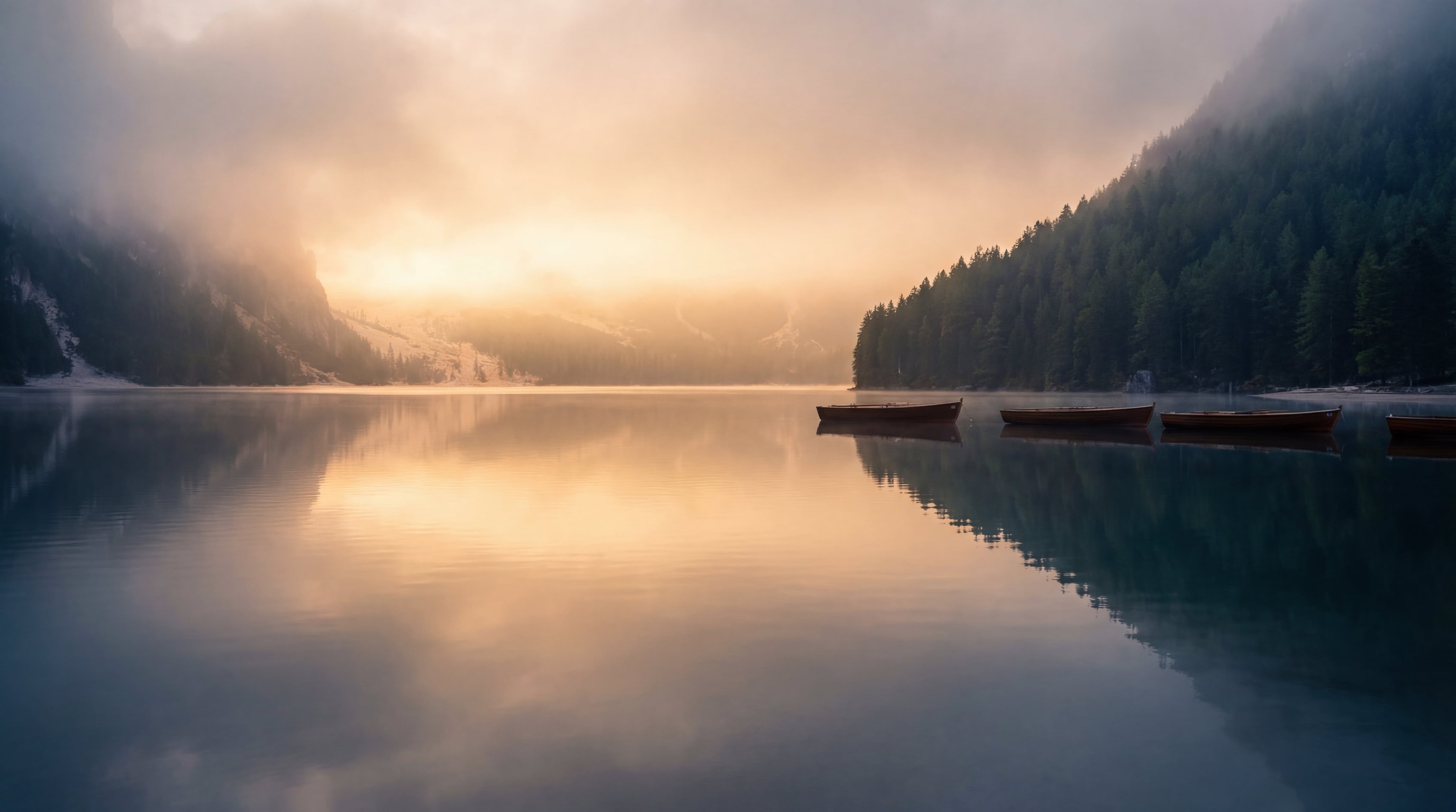 St. Niklausen am Morgen — südliches Ufer des Vierwaldstättersees mit Pilatus im Hintergrund